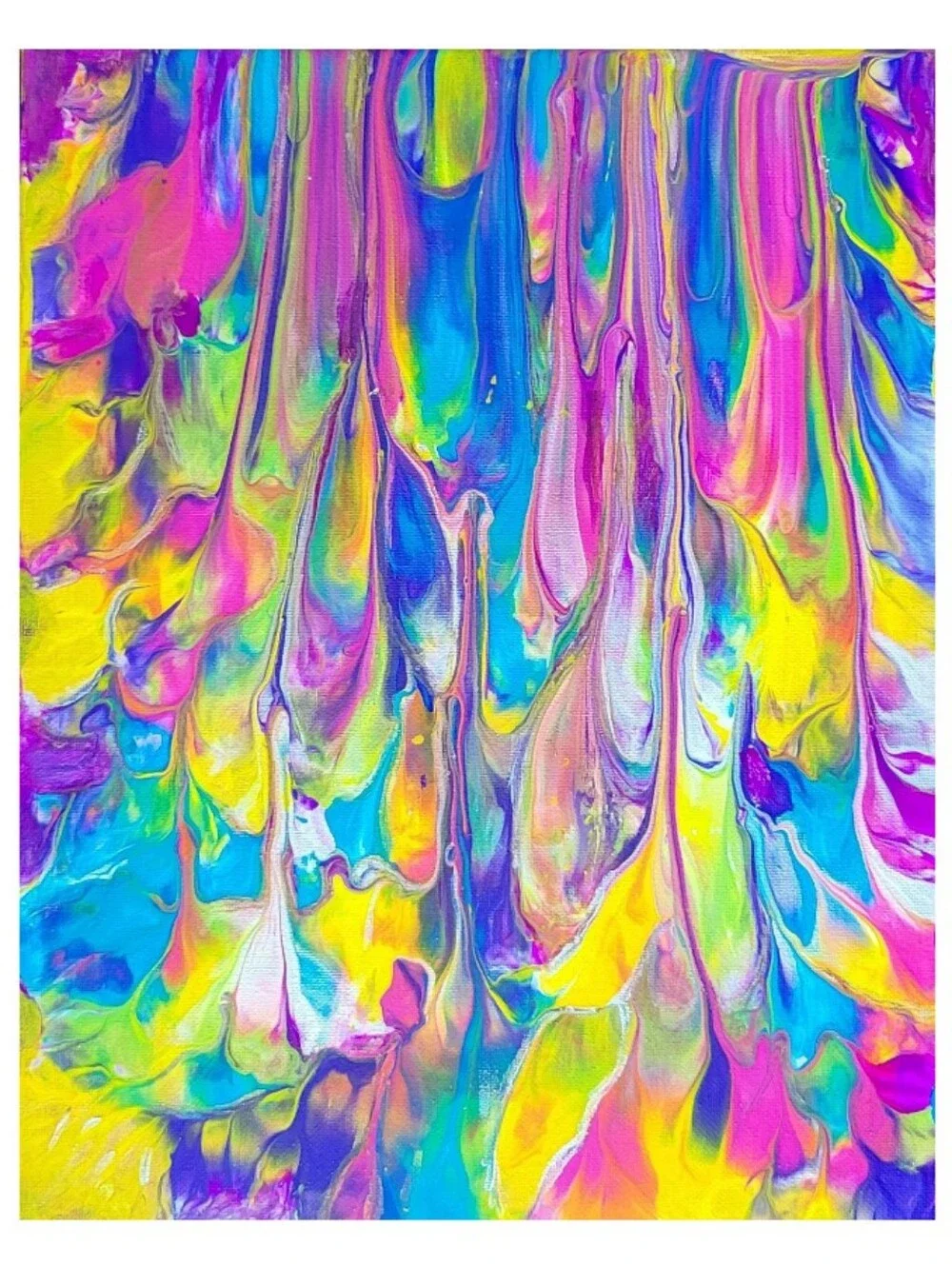 Hand Crafted Abstract Design 11x14 Inches Canvas Picture - Picture 2 of 4